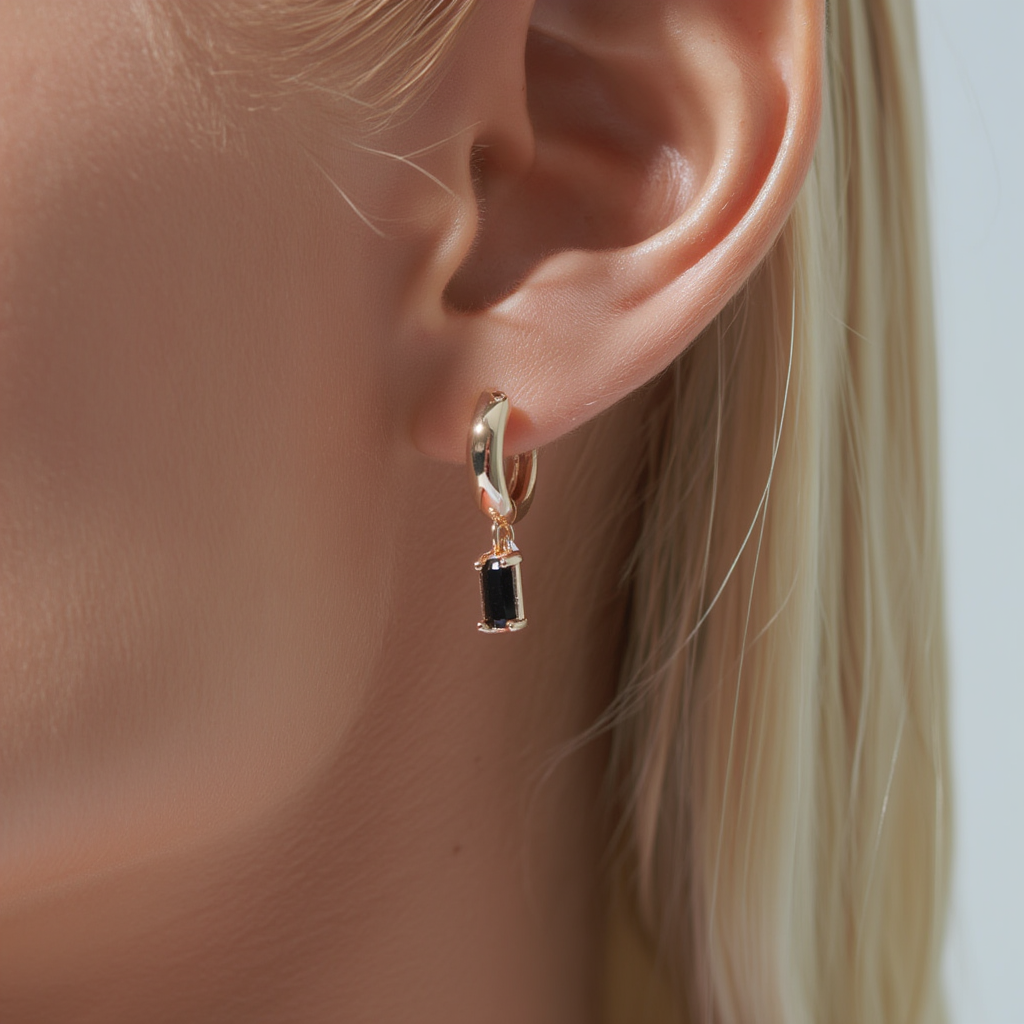 Noctura Earrings – Black Onyx