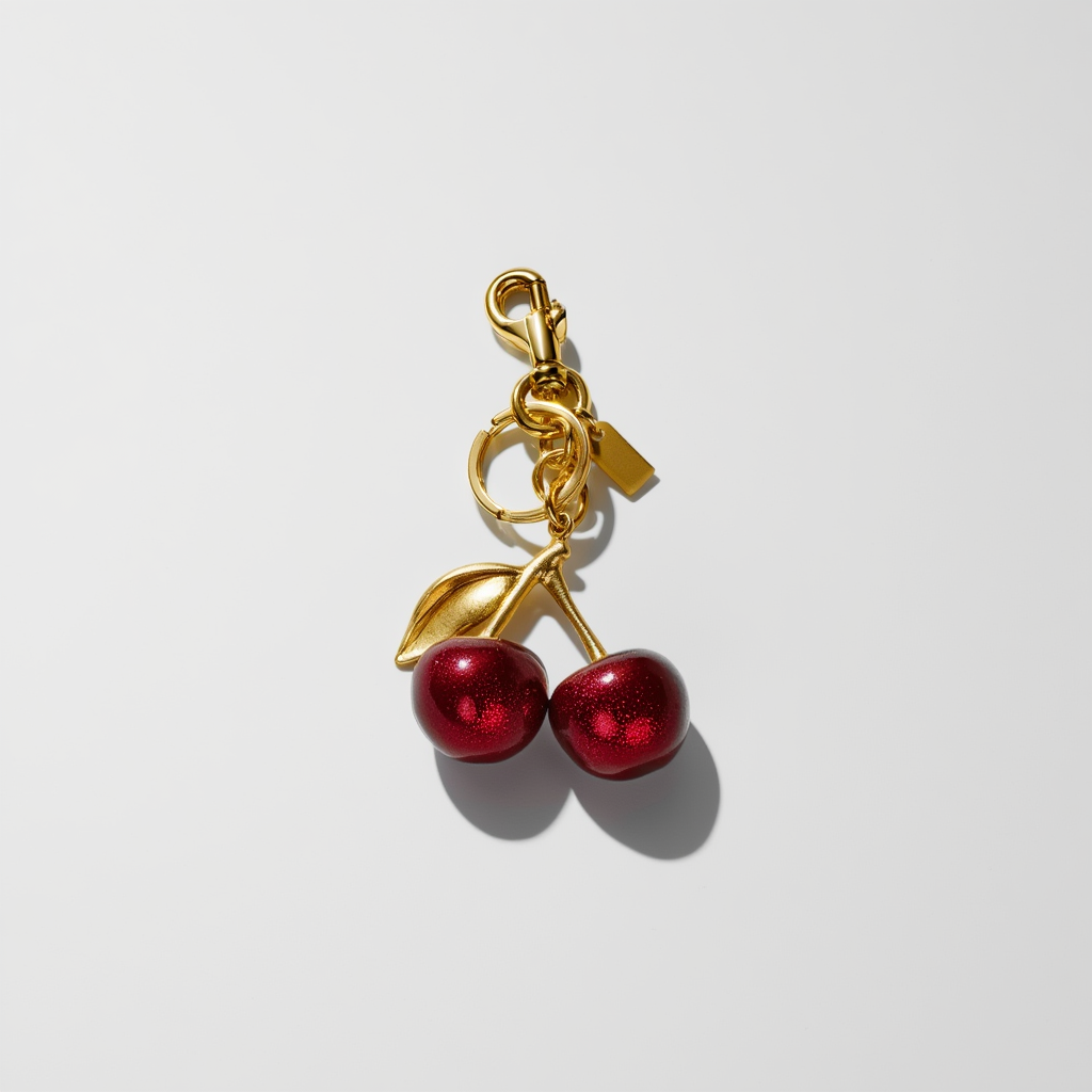 "Cherry" bag charm
