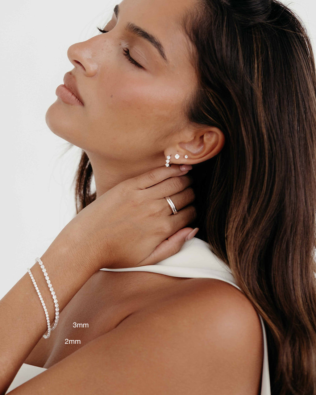 Charlotte Bracelet 3mm - Bright Silver