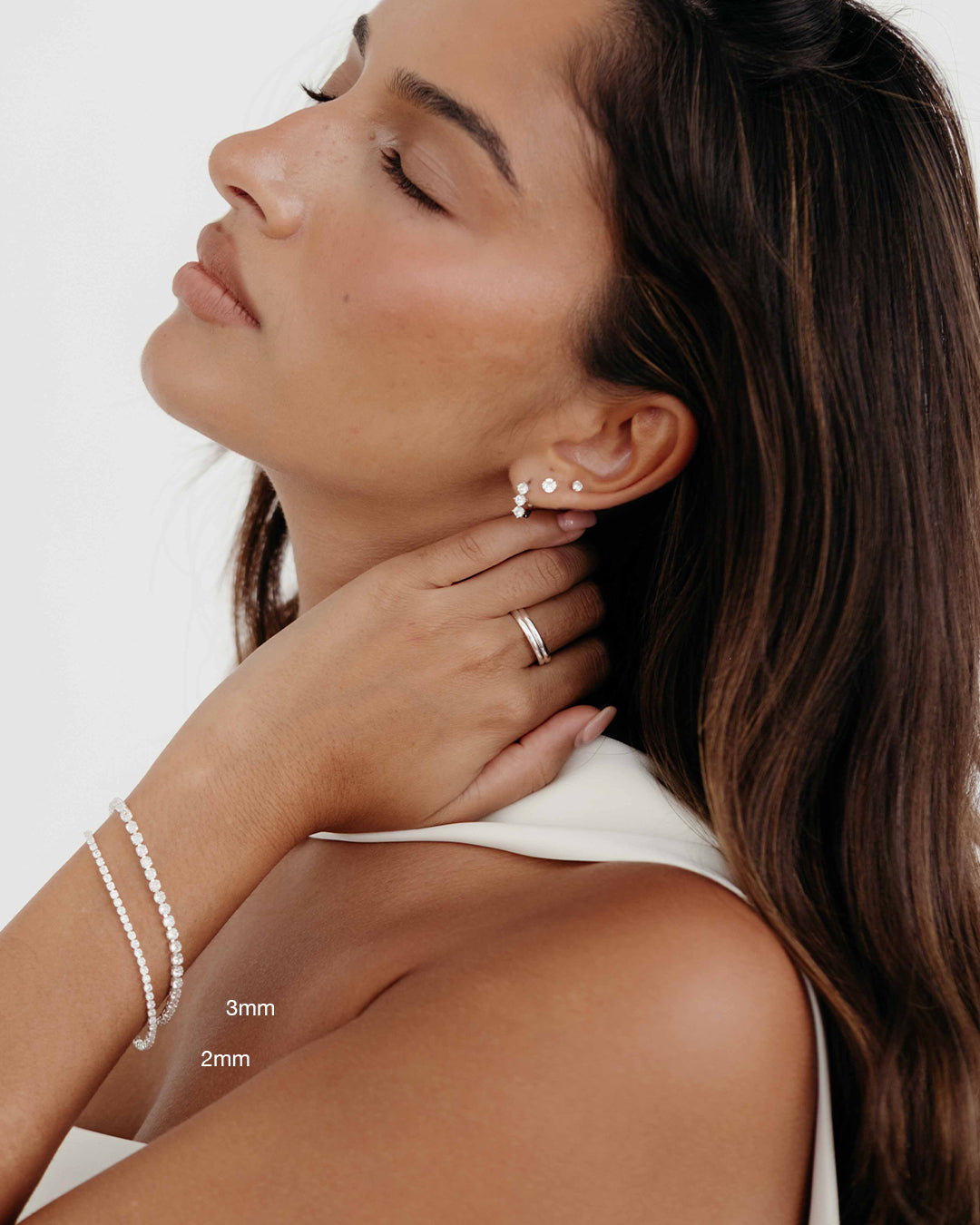Charlotte Bracelet 3mm - Bright Silver