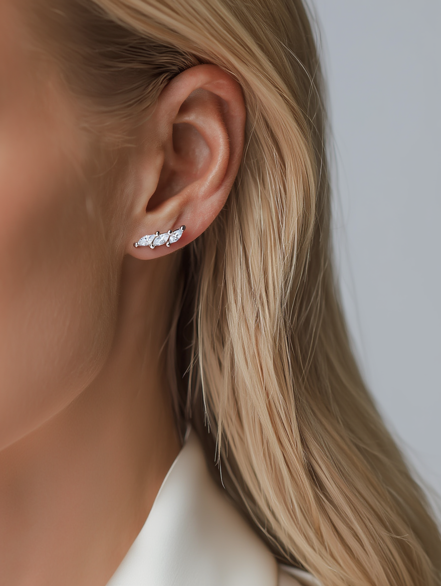 Posie Earrings - Silver