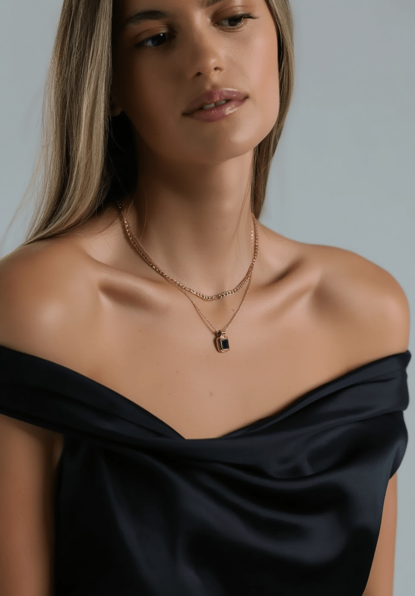 Anke Chain Necklace - Black Onyx