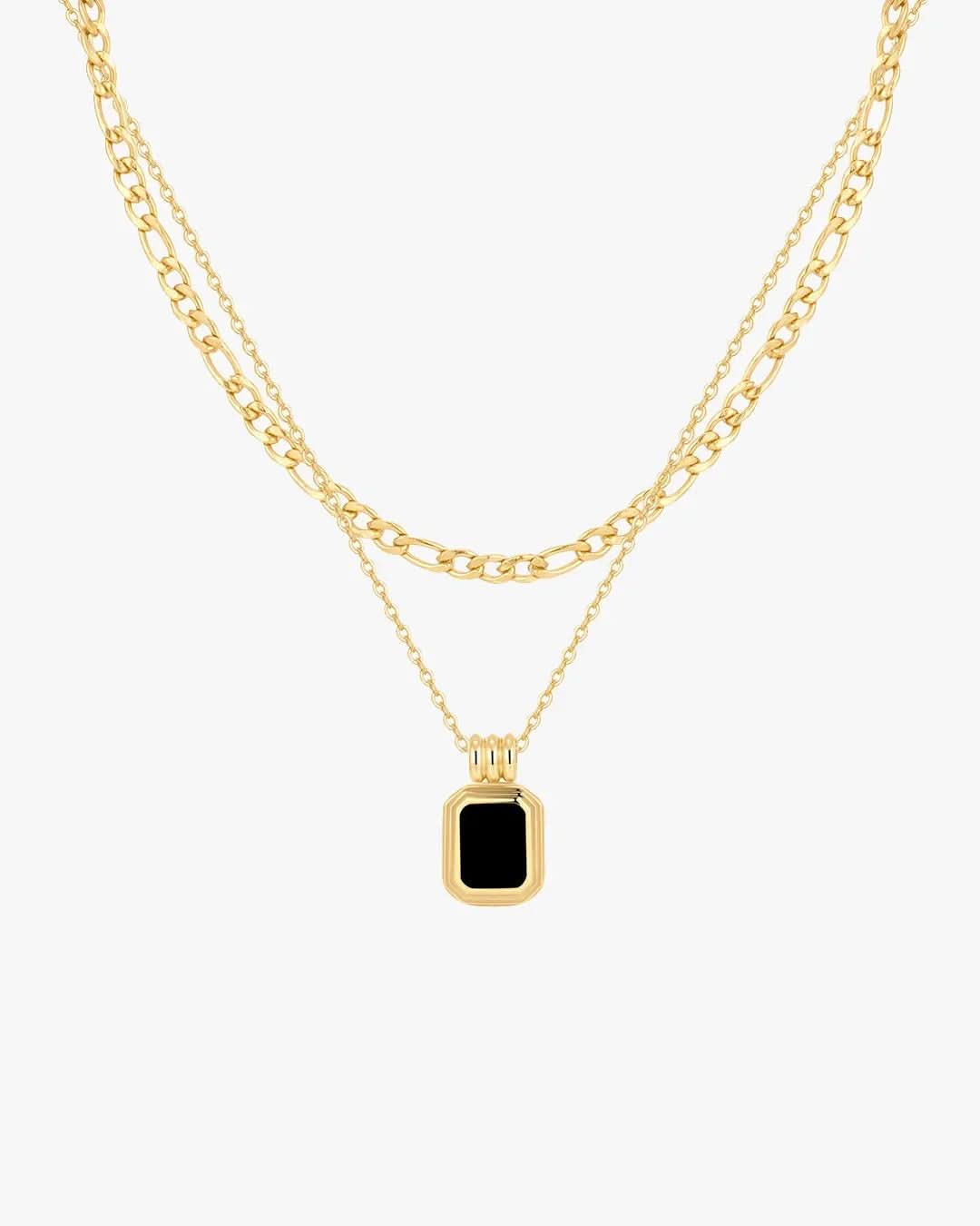 Anke Chain Necklace - Black Onyx
