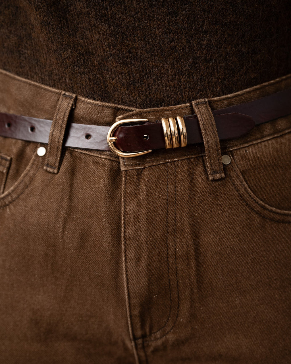 California Leather Brown Belt