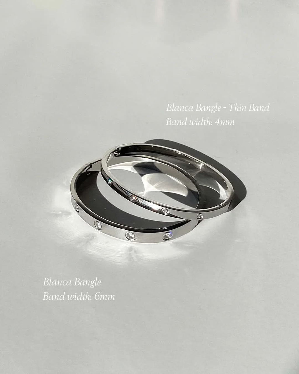 Blanca Bracelet Thin Band - Silver