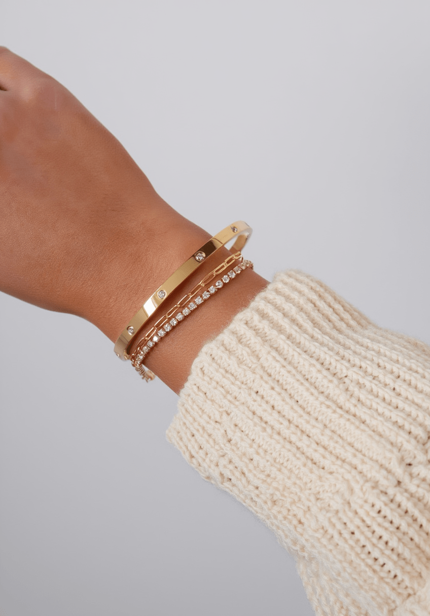 Blanca Bracelet Thin Band - Gold