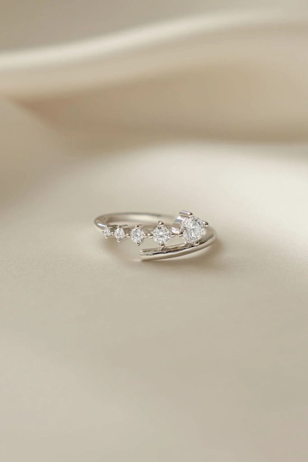 Diamond Bypass Ring