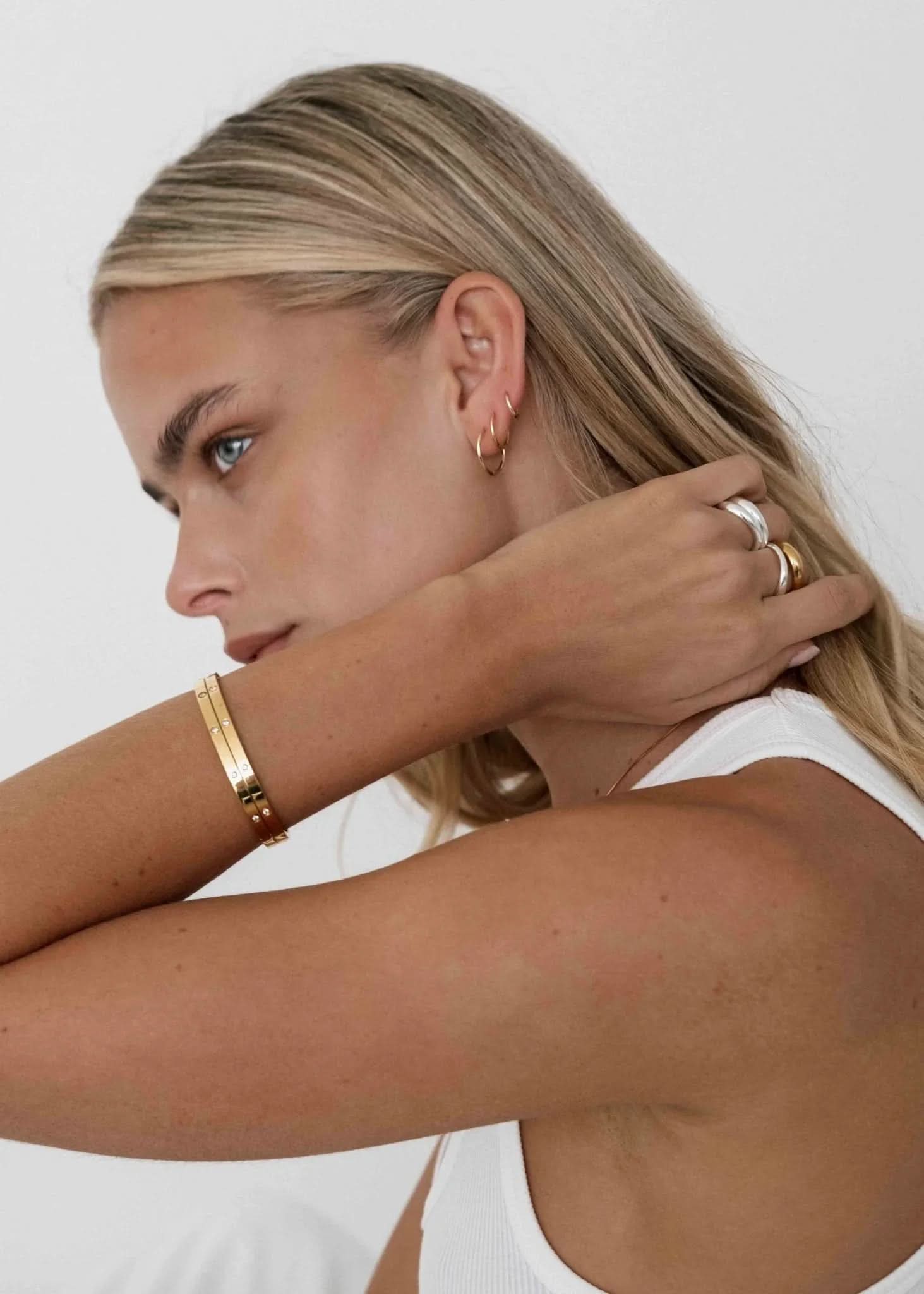 Cova Earrings - Gold Huggies