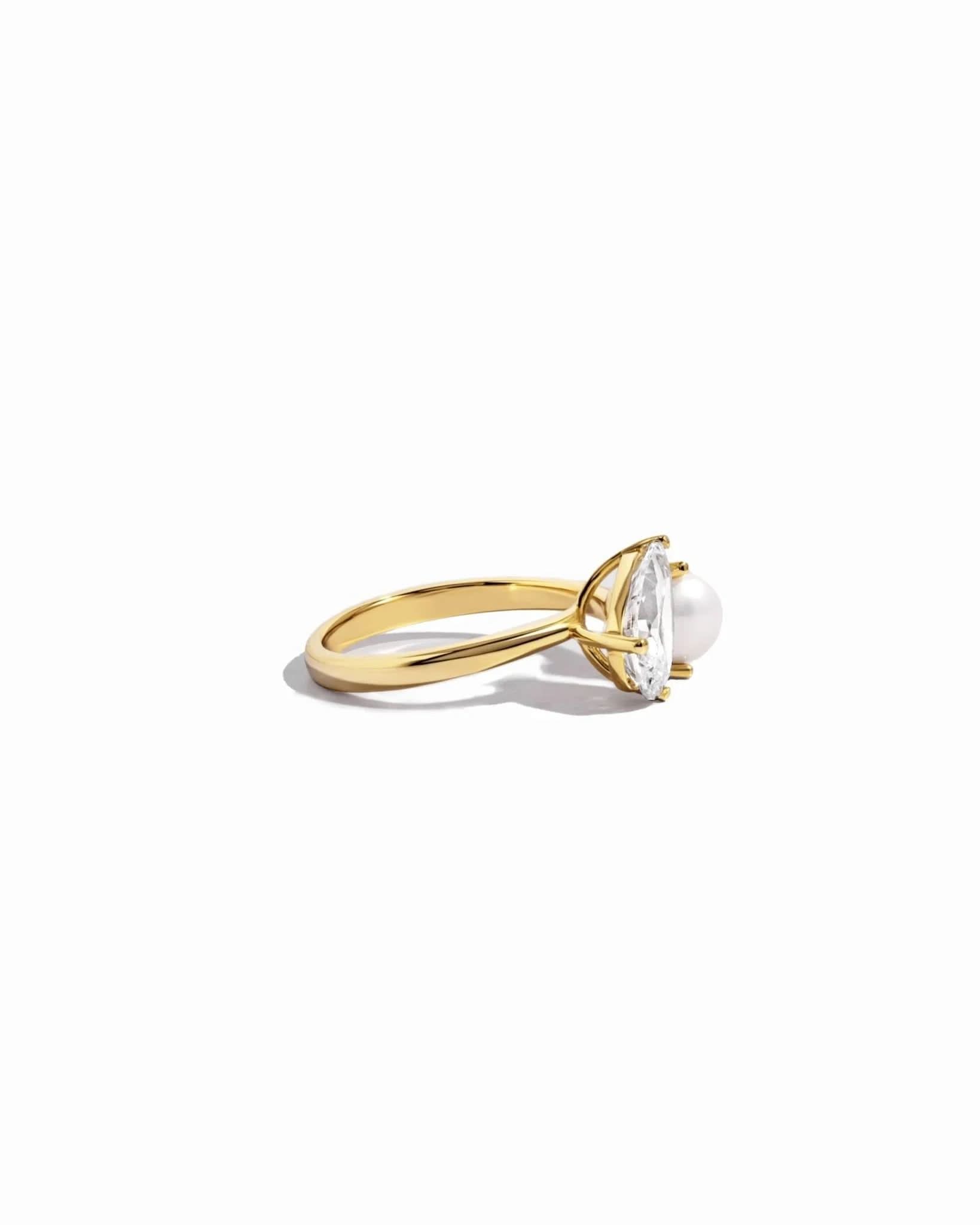 Toi et Moi Pearl Ring